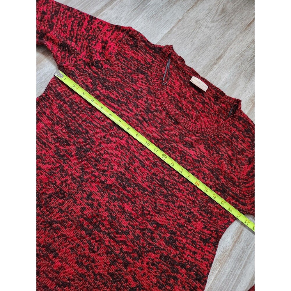 Bobbie & Brooks Knit Sweater Dress Red Black Handkerchief Hem Plus Sz 1X EUC - Picture 6 of 9